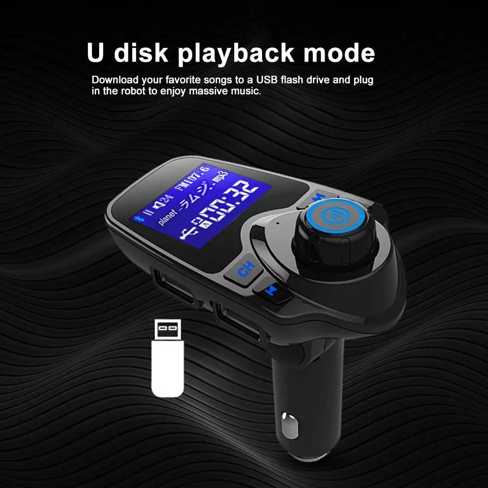 TOSPRA Bluetooth fm-передатчик Aux модулятор беспроводной Автомобильный MP3-плеер громкой связи автомобильный комплект 3.1A Быстрая зарядка двойной USB ЖК-дисплей