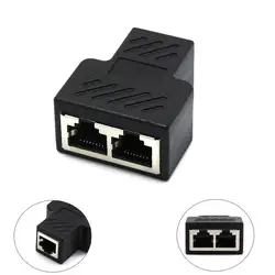 Сплиттер Ethernet RJ45 кабель-адаптер 1 штекер до 2 Женский порт LAN Сетевой разъем провода Ethernet RJ45 Кабель-адаптер