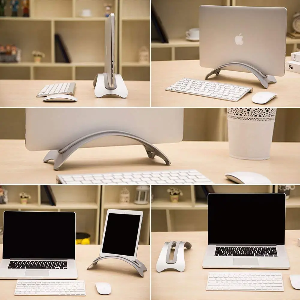 Алюминиевый вертикальный держатель для ноутбука компактный MacBook Pro Air Retina 3 шт.