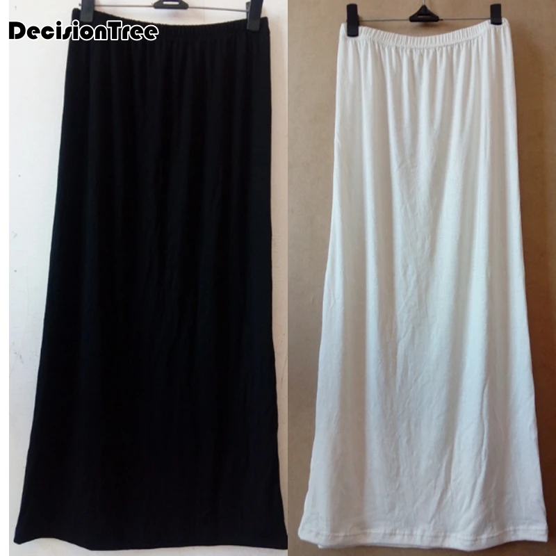 2022 women petticoat underskirts satin trim maxi lace long black half