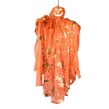 

Pumpkin Ghost Hanging Halloween Haunted House Decorative Props Ghost Voice Control Party Layout Spoof Favors Yard Ghost for Home