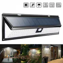 Водонепроницаемый светодиодный датчик движения PIR на солнечной энергии настенный светильник садовый фонарь