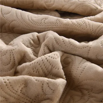 

Solid Color Bedspread Plush Cover for Bed 220*240 Bedspread with Pillow Cover 50*70(2PCS)