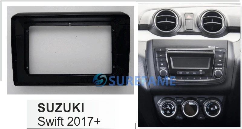 10 1 дюймовый автомобильный радиоприемник Facia для SUZUKI Swift Dzire 2017 + панель приборной