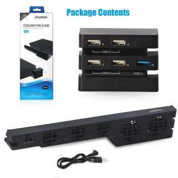 

2 In 1 PS4 PRO Mulitfunction Cooler Cooling Fan & 5 External USB HUB for Sony Playstation 4 PS4 Pro