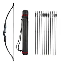 Toparchery tiro com arco recurvo para tiro de caça arco e flecha jogo de tiro ao ar livre adequado para as mãos esquerda e direita