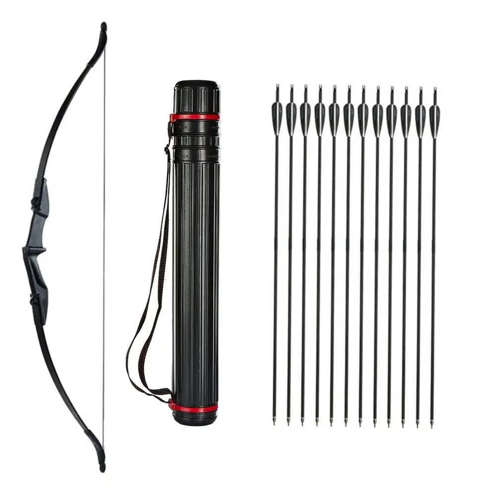 

Toparchery Archery Recurve Bow Hunting Bow and Arrow Equipment Outdoor Sports Shooting Game Suitable for left and right hands