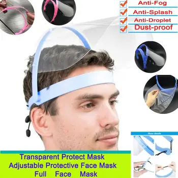 

Anti Droplet Dust-proof Adjustable Screen Full Face Cover Mask Protect Shield Face Shield Transparent Splash-proof Head-mounted