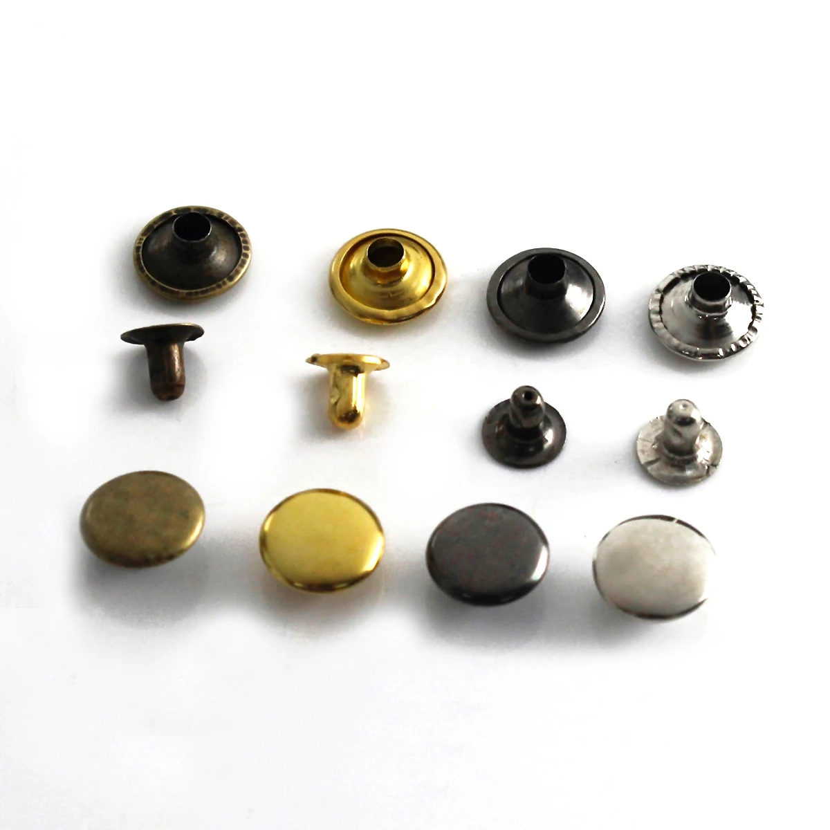 Wholesale Factory Price Durable 15mm Custom Leather Rivets, Nickel-Free  Iron Silver Double Cap Metal Rivet for Handbags - China Custom Leather  Rivets and Durable Custom Leather Rivets price