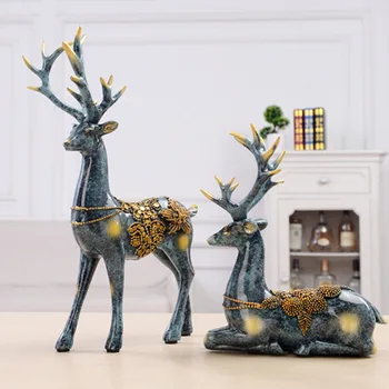 

New Home Couple Deer European-style Room Bedroom Wine Cabinet Living Room Decoration Decoration Creative Home Wedding Gift