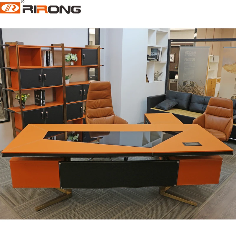 Small personal Office Furniture Set Wood Office Executive Table Loft Ins  Home Study Space Design Manager Custom Office Desk Sets