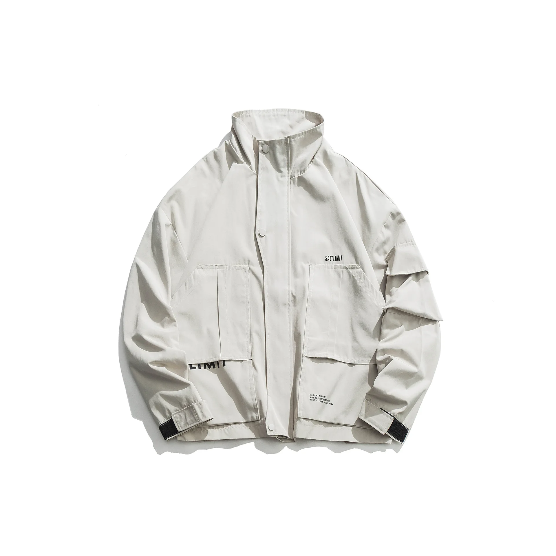 

McDonald Spring And Autumn Couples Versatile Casual Baseball Uniform Japanese-style Stand Collar Multi-pockets Tooling Jacket Ko