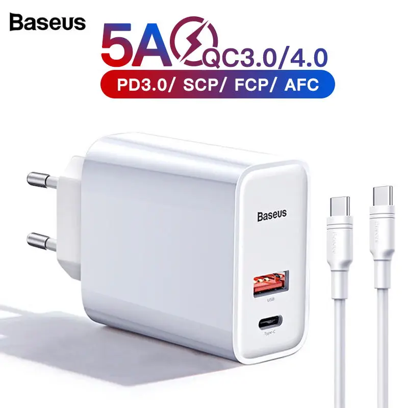 Baseus Quick Charge 4,0 3,0 USB зарядное устройство для iPhone 11 Pro Max samsung huawei SCP QC4.0 QC3.0 QC C PD Быстрая зарядка для мобильных телефонов