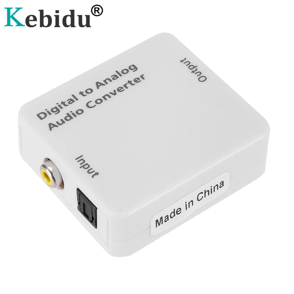 Kebidu DAC 3 5 мм разъем 2 * RCA цифро аналоговый аудио конвертер оптический Toslink