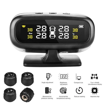 

Vehemo Monitor Tmps Tire Pressure Monitoring System Gauge Tire Pressure Monitor Universal TPMS Automobile Tyre Digital