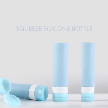 

5 Pcs Portable Travel Silicone Bottle Shampoo Shower Gel Sub-Bottling Tube Squeeze Reusable Bottles