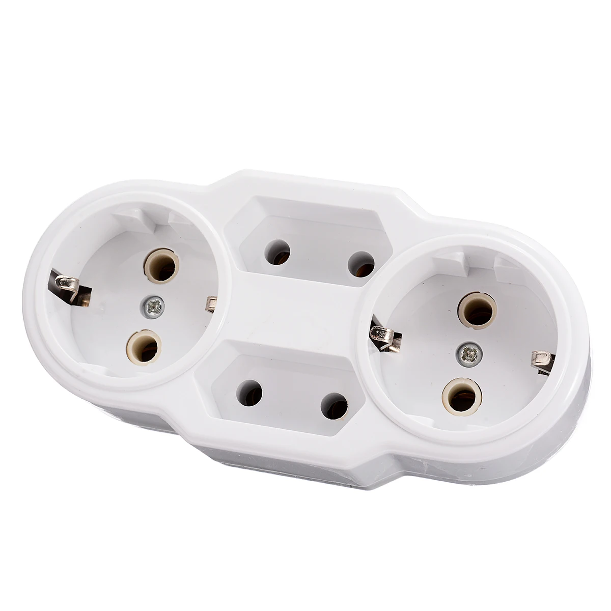 EU Standard Multiple Plug Adapter Conversion Socket Protective Contact Triple Multiple Plug Power Distribution Adapter