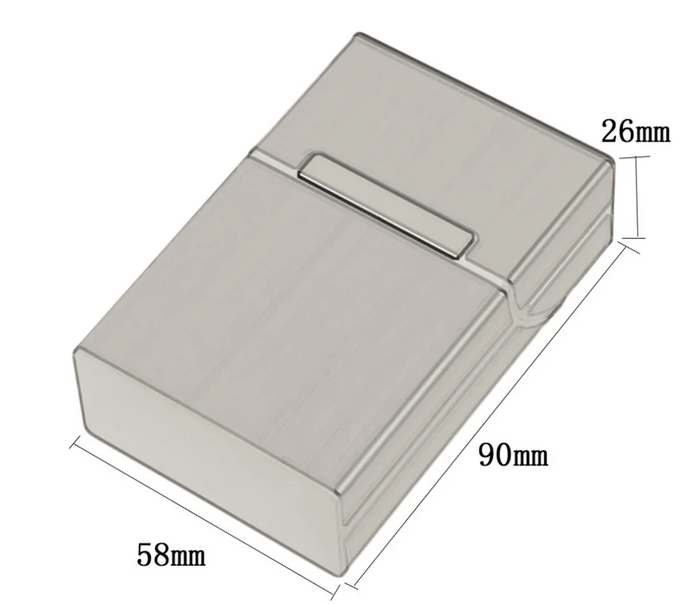 Алюминиевый металлический чехол для сигарет, держатель для сигарет, карманная коробка, контейнер