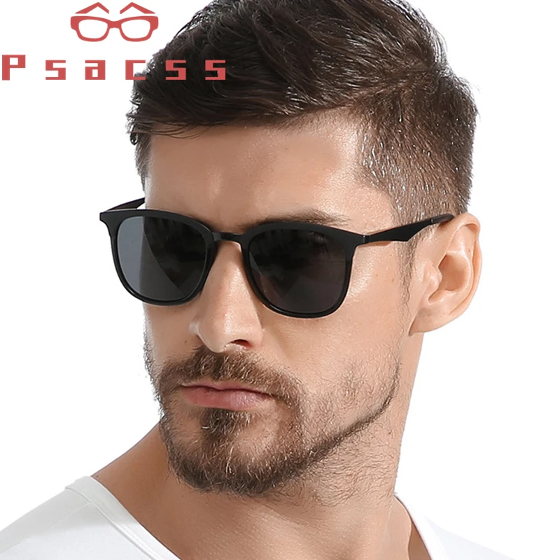 Psacss Square Polarized Sunglasses Men Lightweight Highend Tr90 Frame