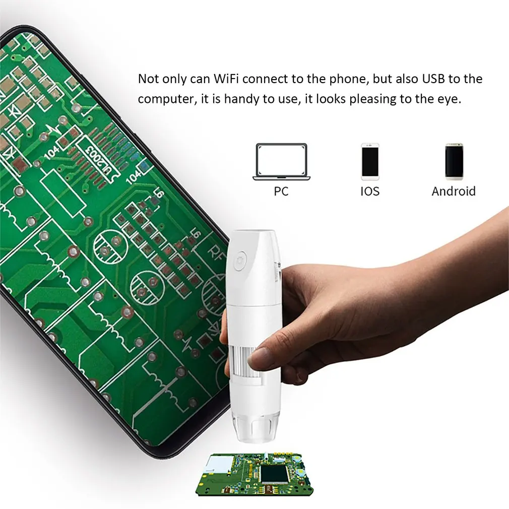 1080P HD wifi электронный микроскоп 1000x цифровое увеличительное стекло USB промышленный инструмент-микроскоп со шкалой