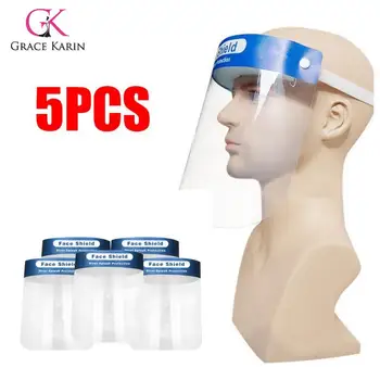 

5PCS Transparent Protective Mask Anti-Fog Splash Oil-Splash Proof Full Face Mask Protect Shield Anti-UV Anti-Shock Safety Mask