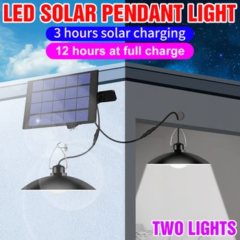 

Solar LED Light Bulb Outdoor Waterproof Yard Hanging Lamp Garden Courtyard Solar Wall Lights LED Portable Emergency Lamp 15W 20W