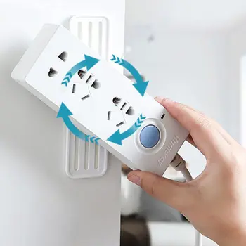 

Socket Holder Storage Hook Plug Fixing Device Self-Adhesive Power Strip Holder Rotatable Cable Organize Home Wall Mounted Fixer