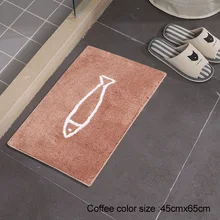 Дверной коврик, коврик для ванной комнаты, нескользящий дверной коврик, кухонный коврик, моющийся, с рисунком рыбы, JAN88