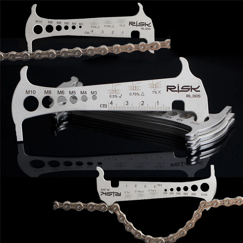 

3 In 1 Bicycle Chain Checker MTB Road Bike Chain Repair Caliper Bicycle Chain Measuring Screw Chain Hook Tools Bike Accessories