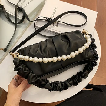 

Luxury Pearl Shoulder Handbags for Women 2020 Fashion Designer Shoulder Bags Female Travel Cross Body Bag
