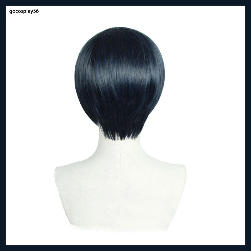 Женский короткий парик Persona 5 Takemi Tae синий черный смешанный цвет для косплея