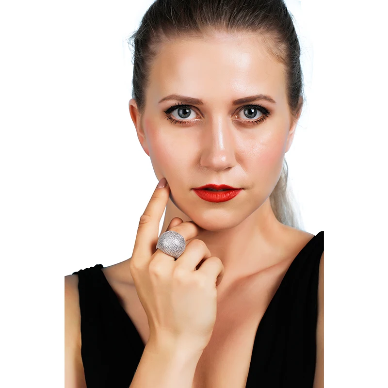 

Gifts for the New Year silver rings 925 charms zircon rings fashion spherical ring rings for wemen jewelry for egirl