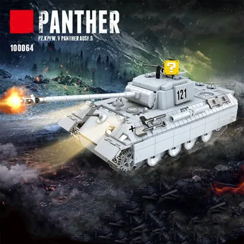 

Building Blocks toy Assembling small particles Building Blocks set German leopard tank boy assembling small particles DIY toys