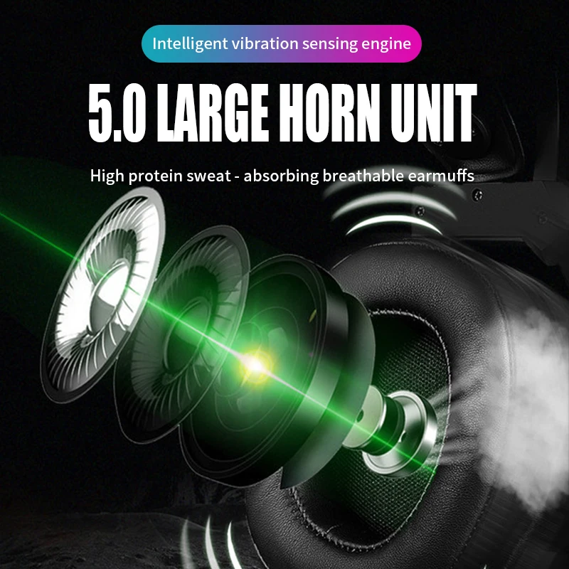 Gaming Headsets USB Wired headphones PC PS4 Headsets Surround Sound RGB light HD Microphone Gaming Overear Laptop Tablet Gamer