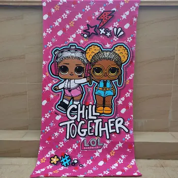 

70*140cm Original LOL Surprise Doll Large Beach Towel Sheet Holiday Camping Travel Costume Towels Gym Sauna Towel