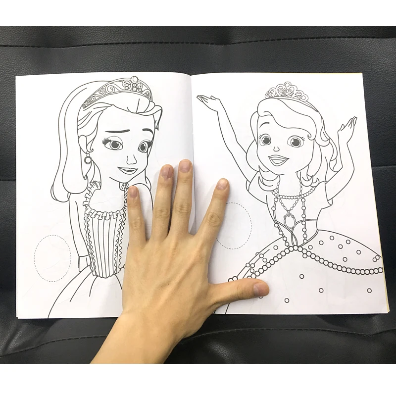 2pc/set 16 Page sofia Snow Princess coloring book sticker book children Adults Drawing/comic/cartoon colouring books for kids 2pc/set 16 Page sofia Snow Princess coloring book sticker book children Adults Drawing/comic/cartoon colouring books for kids
