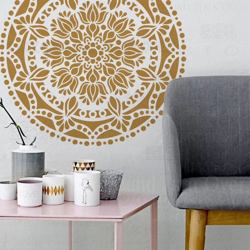70cm 110cm Stencil Mandala Extra Large For Painting Big Wall Decors