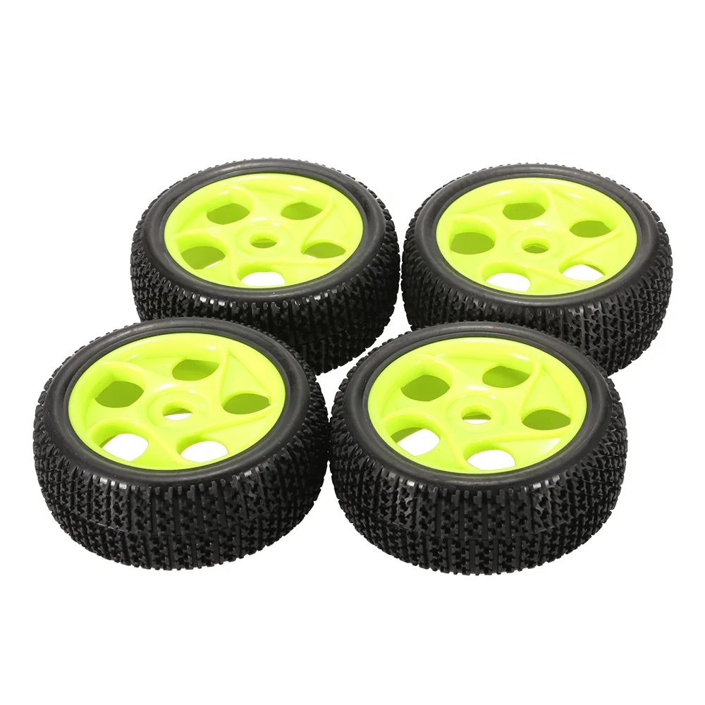 

4pcs 112mm Rubber RC Tires 1/8 17mm Hub Hex Wheel Rim for RC Car 1/8 Rock Crawler Buggy Off-Road Car Truck Tire