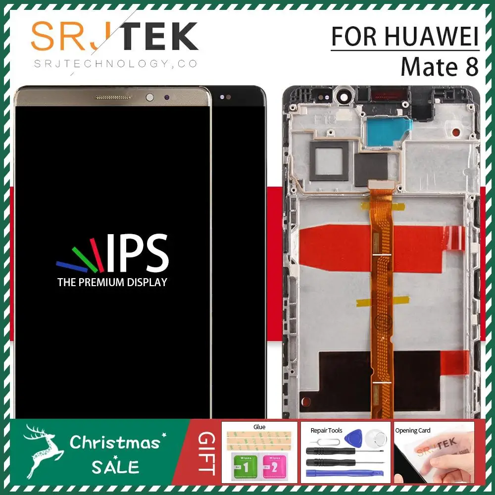 Srjtek для huawei MATE 8 ЖК сенсорный экран стеклянная панель запасные части для huawei MATE 8 дисплей сенсор рамка NXT-L29 NXT-AL10