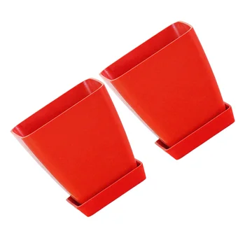 

2 Sets of Small Flower Pots Plant Fiber Succulent Flower Pots Gardening Decoration (Green)