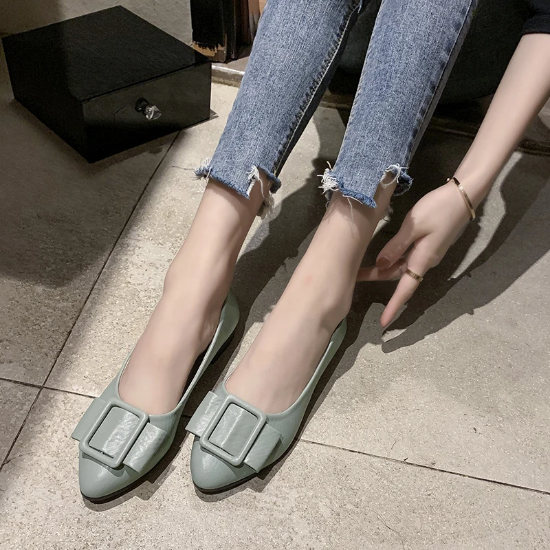 New Fashion Summer Flat Shalllow Shoes Woman Pointed Toe Ballet Flats Breathable Casual Loafers Handmade Shoes Espadrilles
