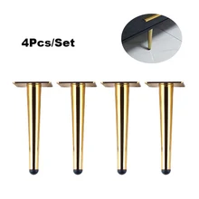 4 шт нержавеющие мебельные подставки из стали 20 см столы шкафы ноги диван кровать ТВ шкаф ноги с монтажными винтами золотые прямые ноги