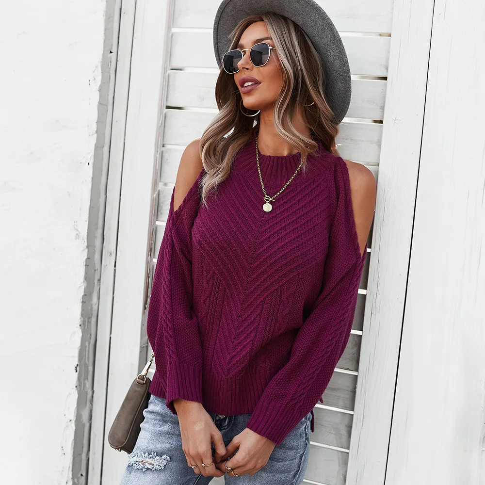 2022 Autumn Women Solid Thin Sweaters 