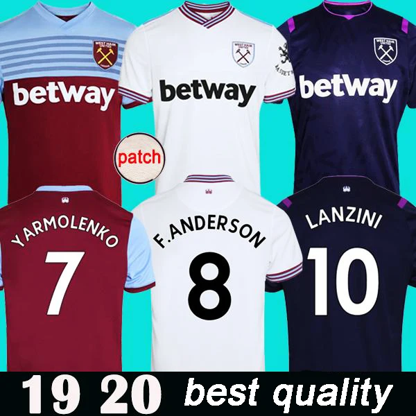 19/20 West ham футбольные майки для дома, 3 Кэрролл, ANTONIO WILSHERE LANZINI YARMOLENKO CHICHARITO, футболка для взрослых