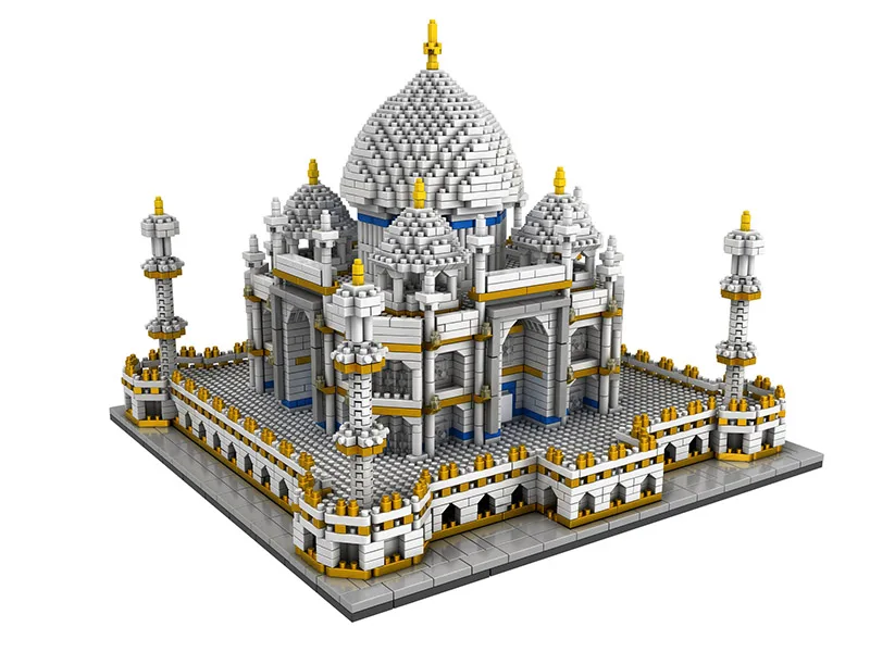 3950 шт. Мини Строительные блоки городская архитектура Land marks Taj Mahal дворца кирпичи 3D модель игрушки для детей Рождественский подарок