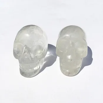 

Hand Carved Crystal Quartz Skull Natural crystal Statue gemstone skull Reiki Healing