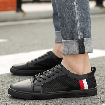 

Best Selling 2020 Casual Men Shoes Lace Up Fashion Shoes Mens Big Size 38-46 Luxury Brand Men Shoes Comfortable Men Flats Shoe