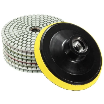 

8Pcs Diamond Polishing Pads 4 Inch(100mm) Wet/Dry Set for Granite Stone Concrete Marble Concrete Stone Grinding Discs