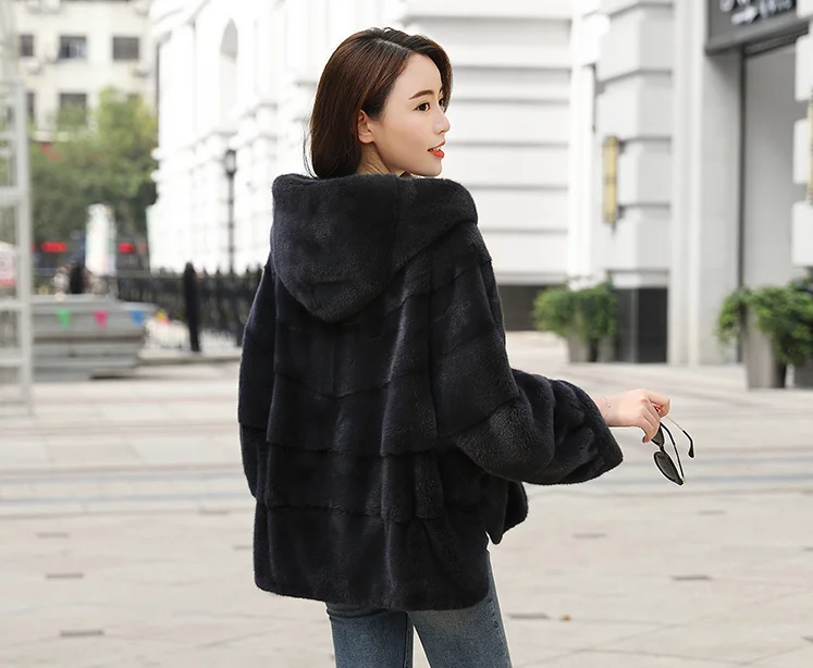 Free Shipping Genuine Mink Fur Bat Sleeved Coat Real Mink Fur Coat Lady's Mink Fur Poncho Real Fur Shawl Wholesale Retail OEM
