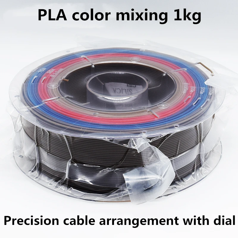 

PLA Rainbow Filament 1.75mm 1kg 3D Printer Filament 1.75 mm 1kg For 3D Printer rainbow color Printing best seller sellers